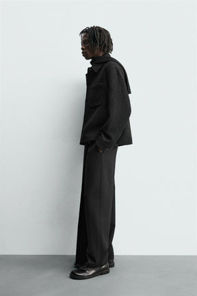 TEXTURED OVERSHIRT WITH POCKETS - Image 4