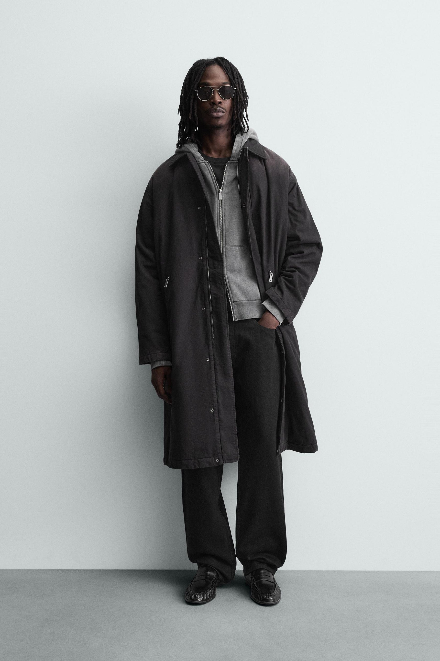 FADED DENIM COAT - Image 1