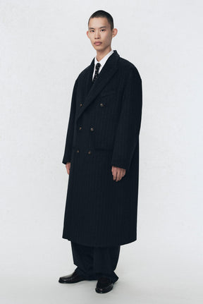 Pinstripe Oversized Coat