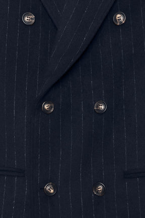 Pinstripe Oversized Coat