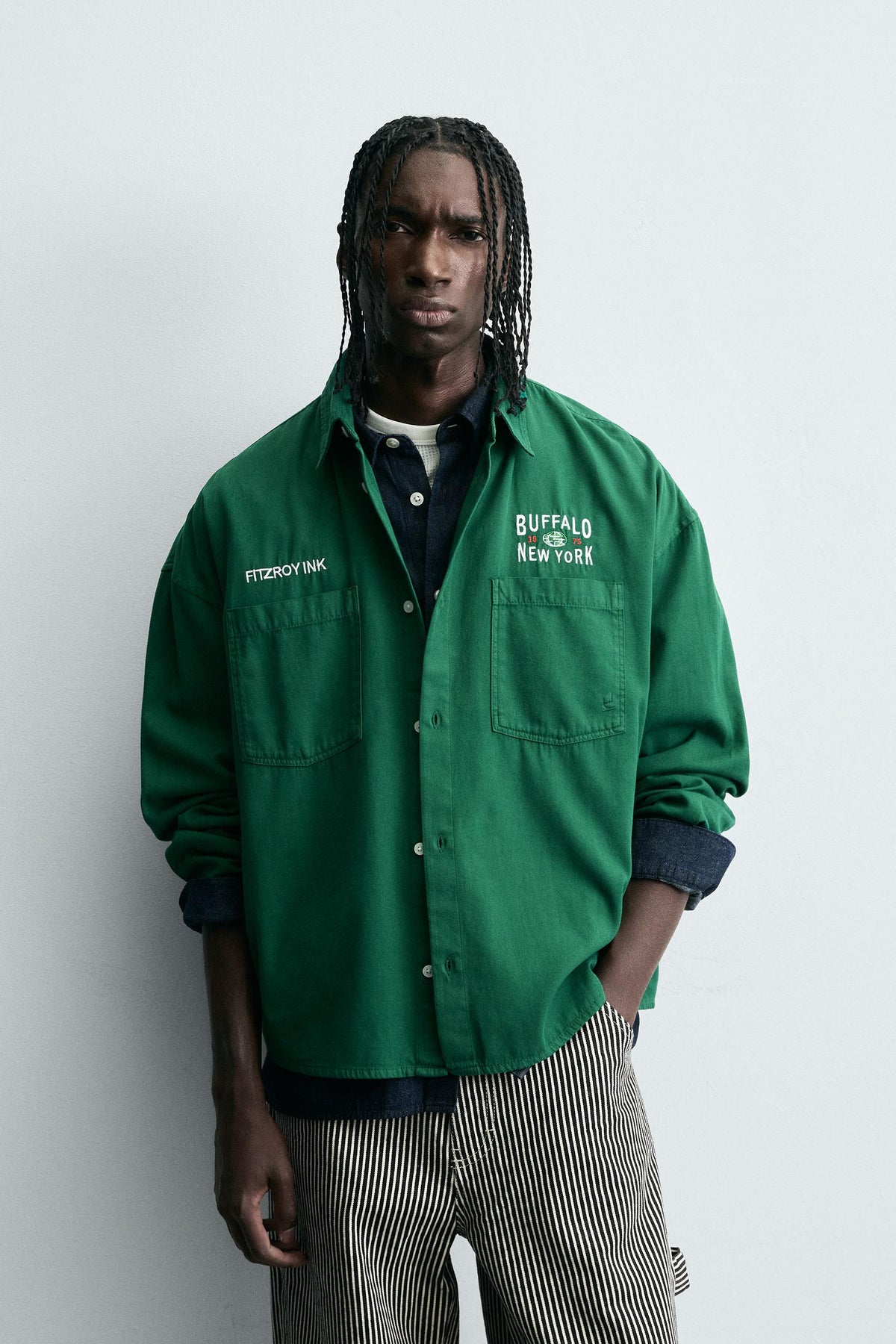 CONTRAST EMBROIDERY SHIRT - Image 2