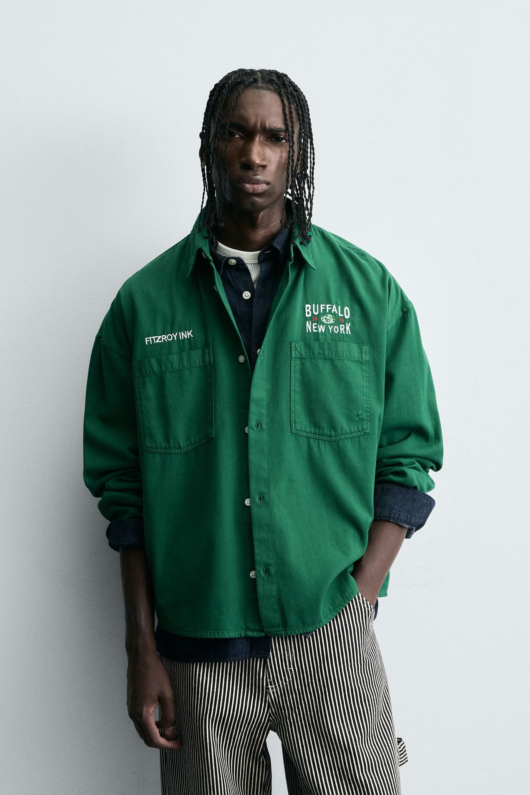 CONTRAST EMBROIDERY SHIRT - Image 2