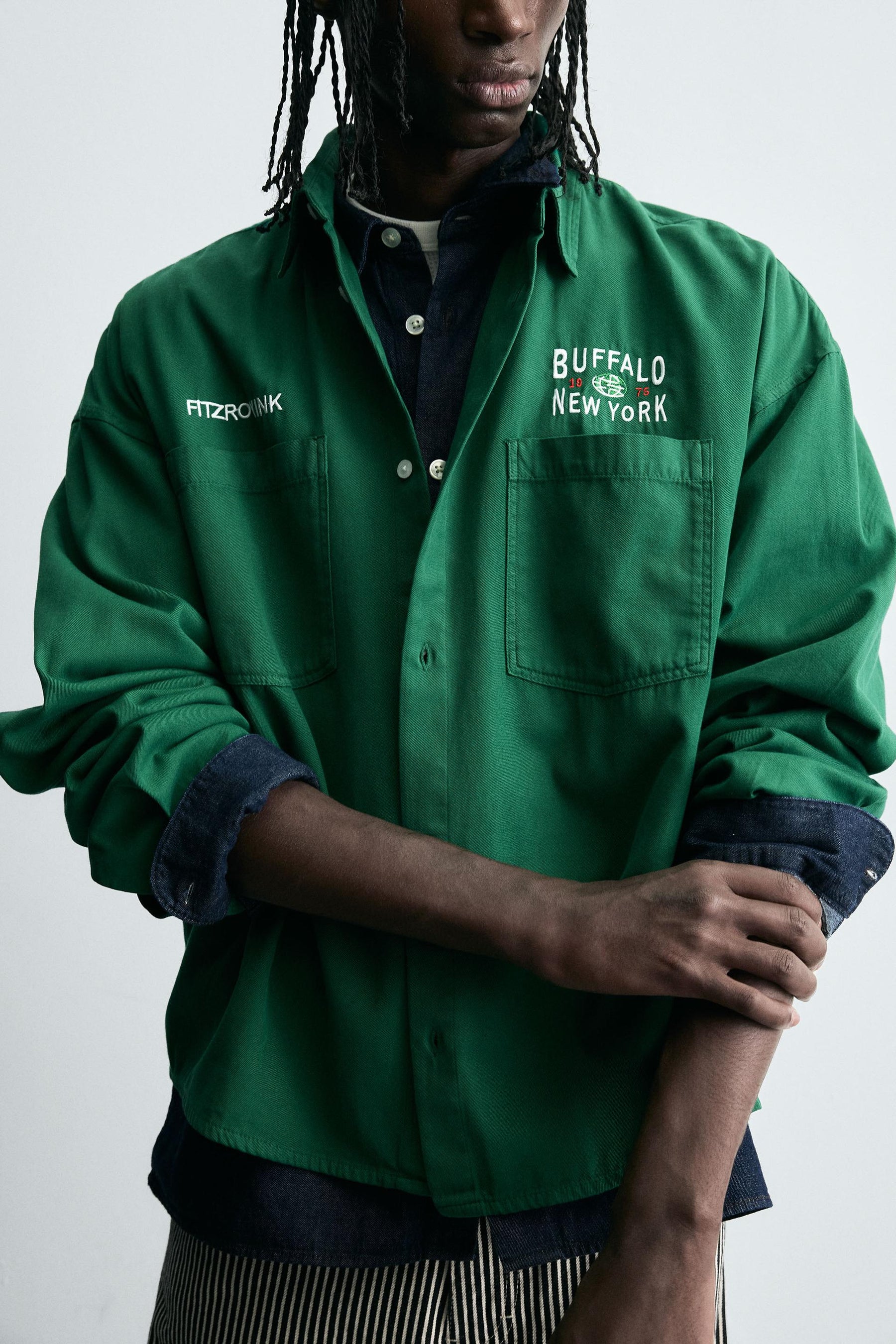 CONTRAST EMBROIDERY SHIRT - Image 5