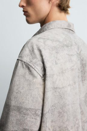 RELAXED FIT ABSTRACT PRINT SHIRT - Image 6