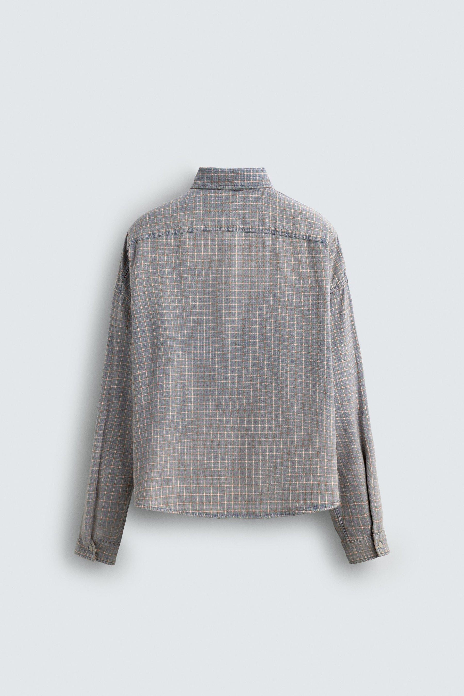 CHECK TEXTURED OVERSHIRT - Image 7