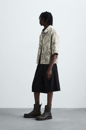 WASHED ABSTRACT PRINT OVERSHIRT - Image 4
