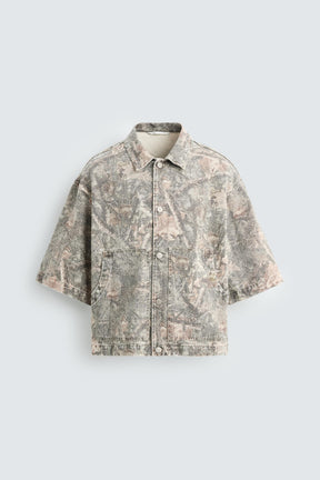 WASHED ABSTRACT PRINT OVERSHIRT - Image 6