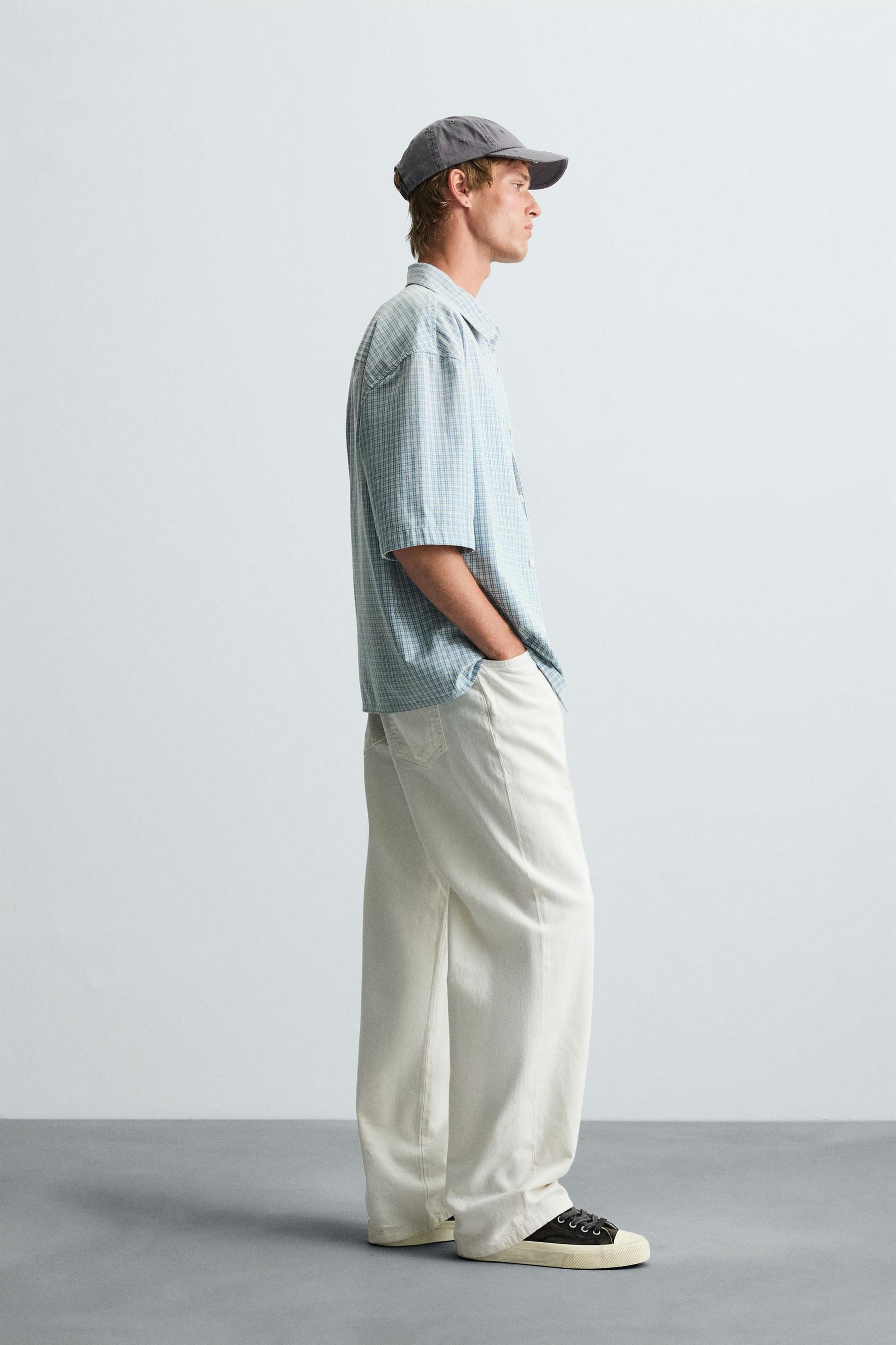 RELAXED FIT CHECK SHIRT - Image 4