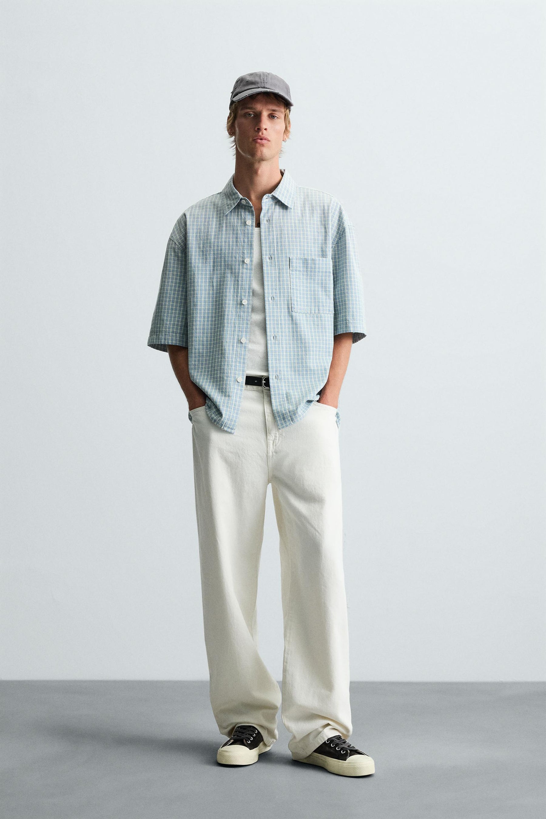 RELAXED FIT CHECK SHIRT - Image 1