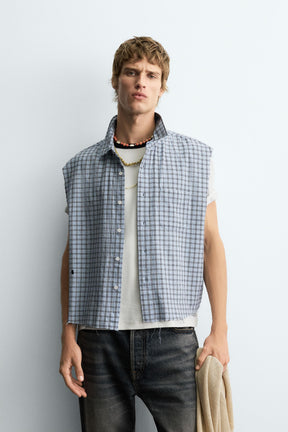 CROPPED FIT CHECK SHIRT - Image 2