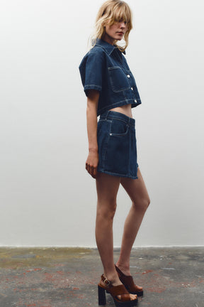 Denim Short Shirt