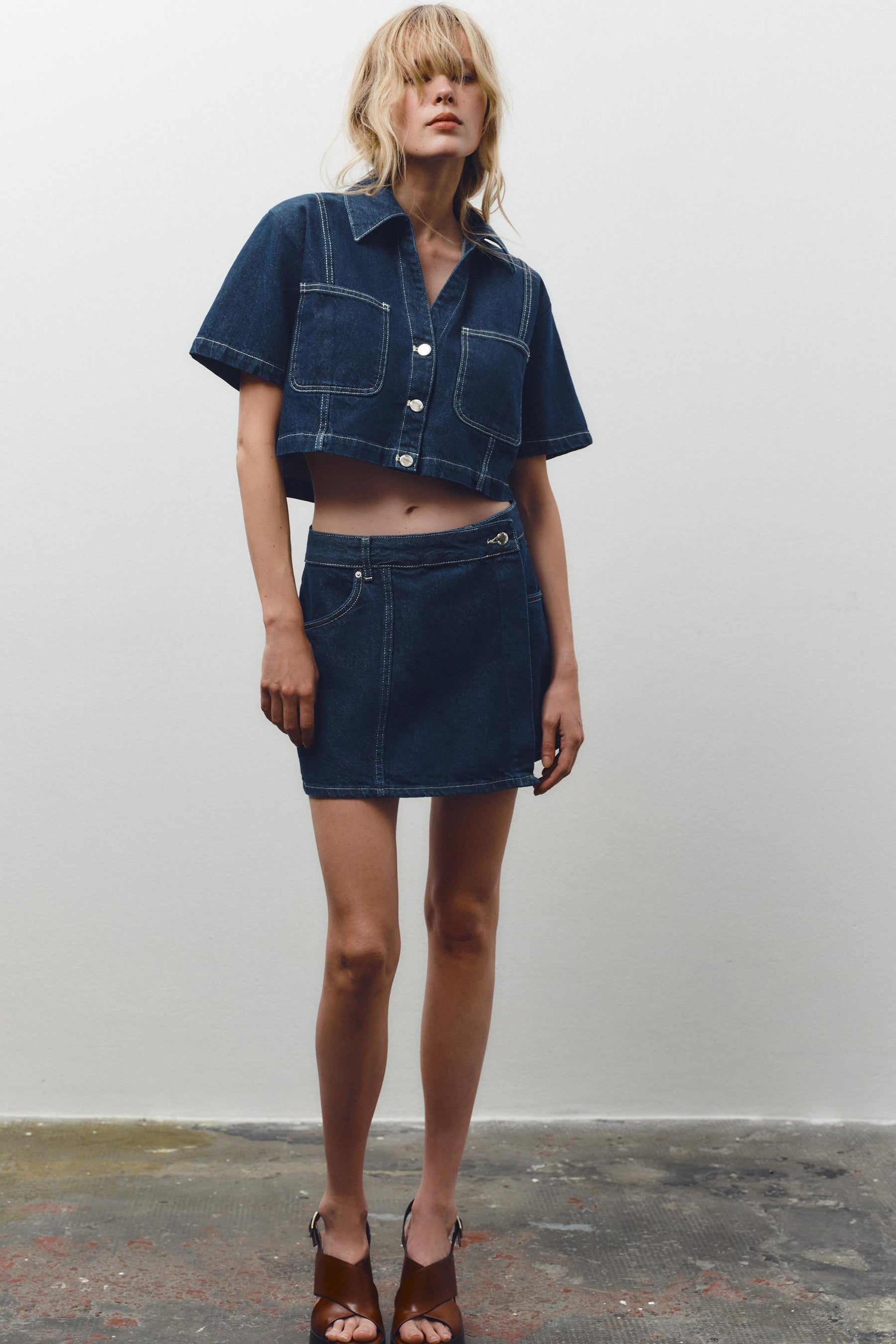 Denim Short Shirt