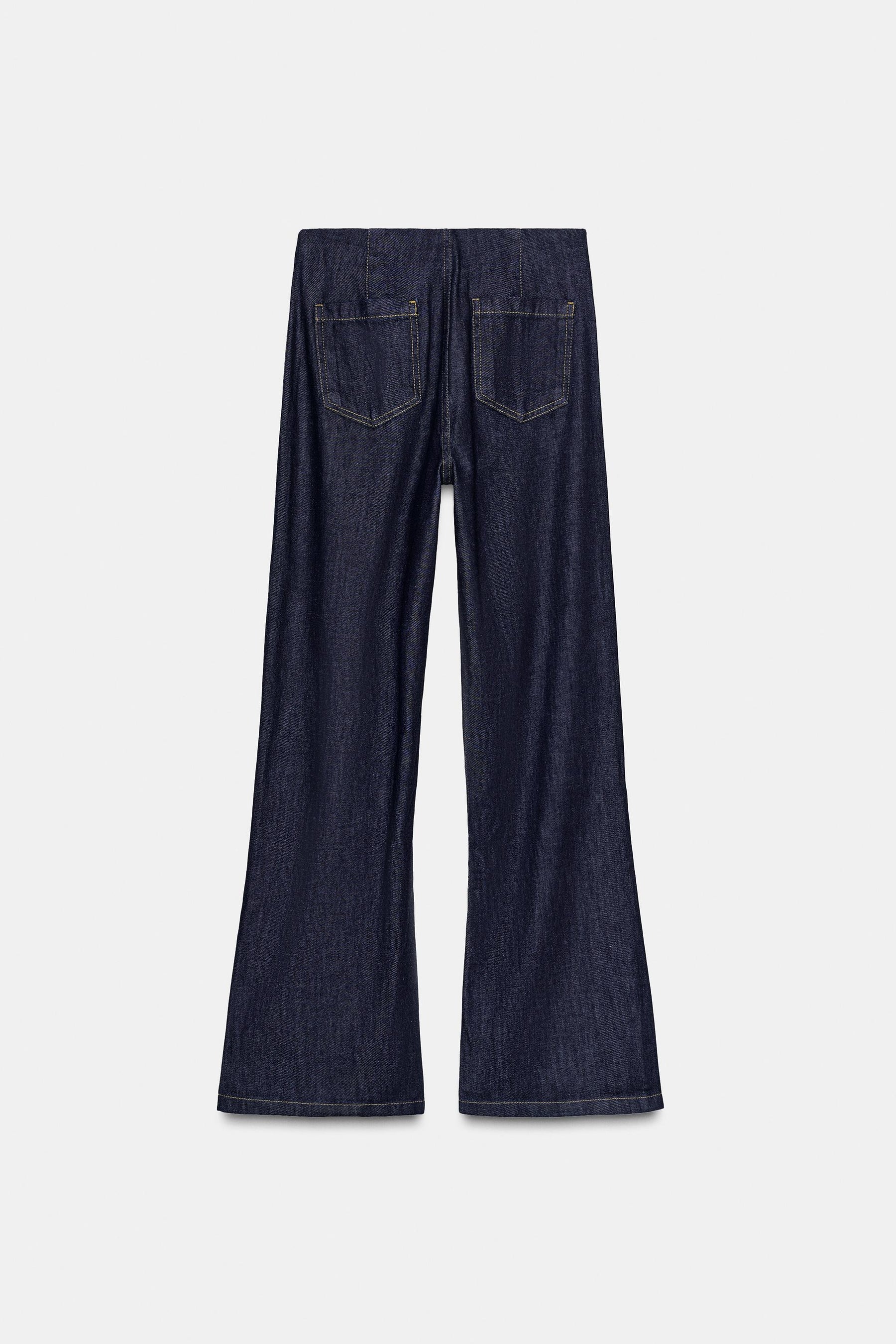 High-waist wide-leg jeans