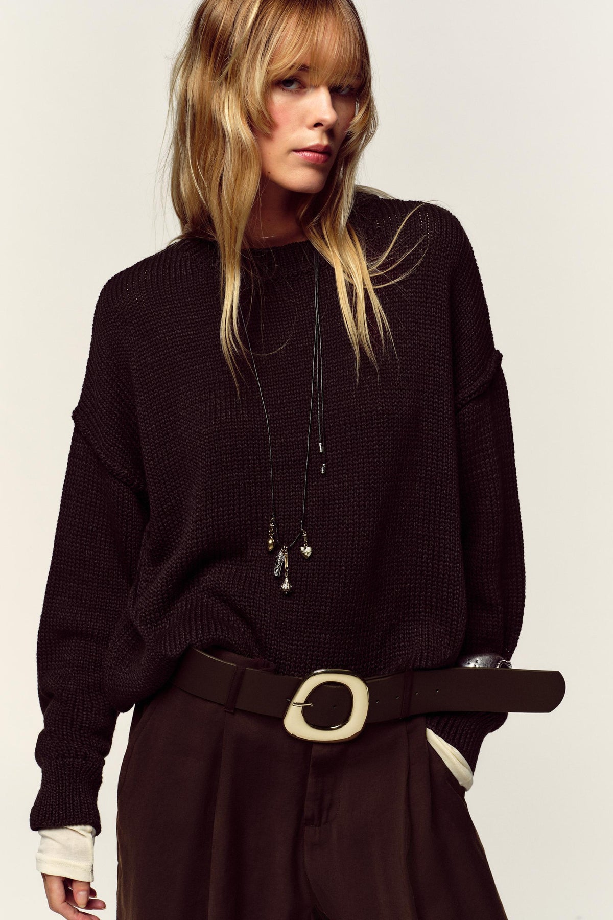 Wide-Leg Trousers with Belt