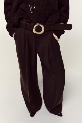 Wide-Leg Trousers with Belt