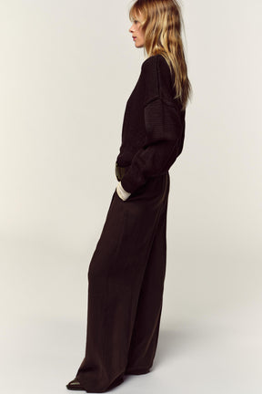 Wide-Leg Trousers with Belt