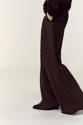 Wide-Leg Trousers with Belt