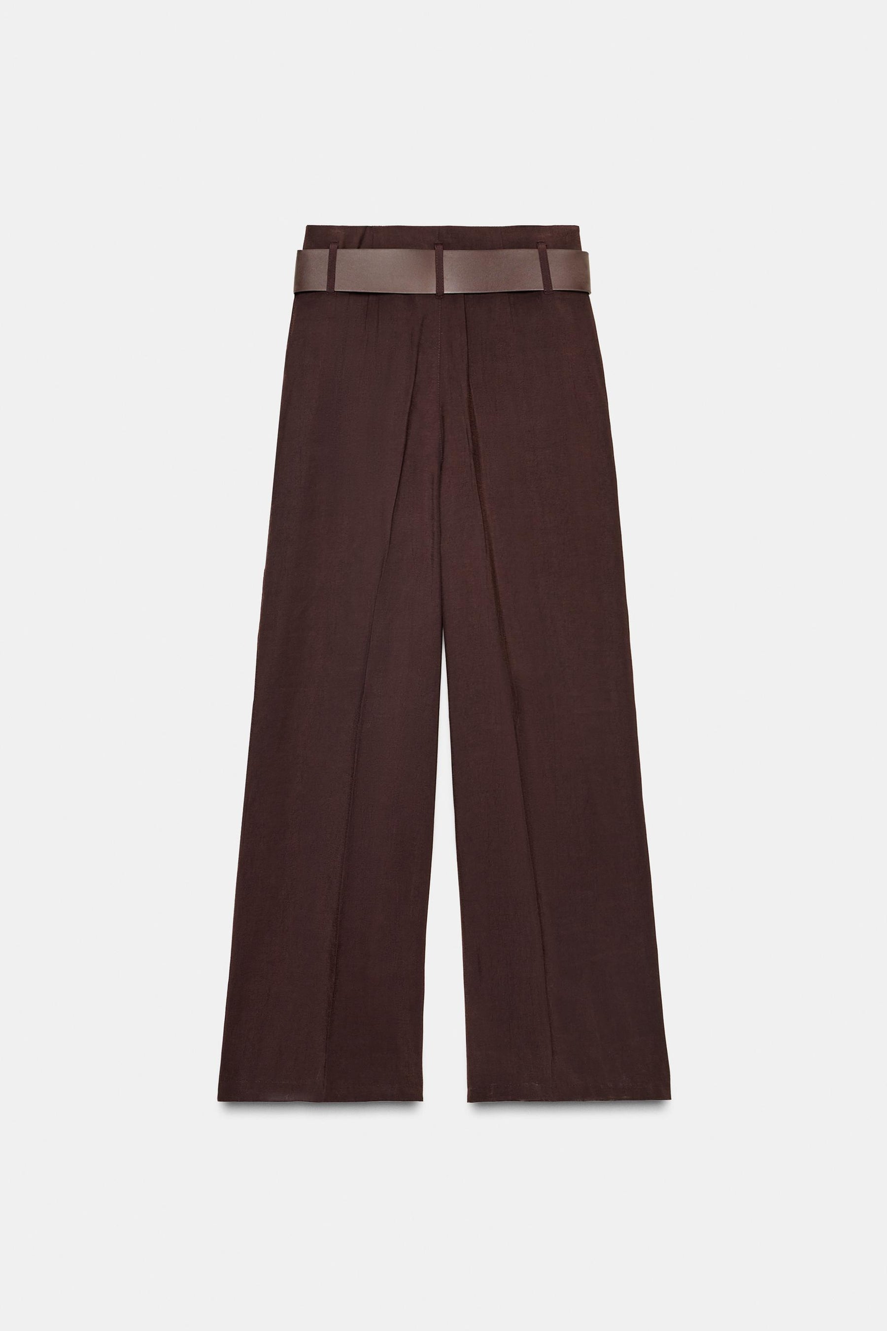 Wide-Leg Trousers with Belt
