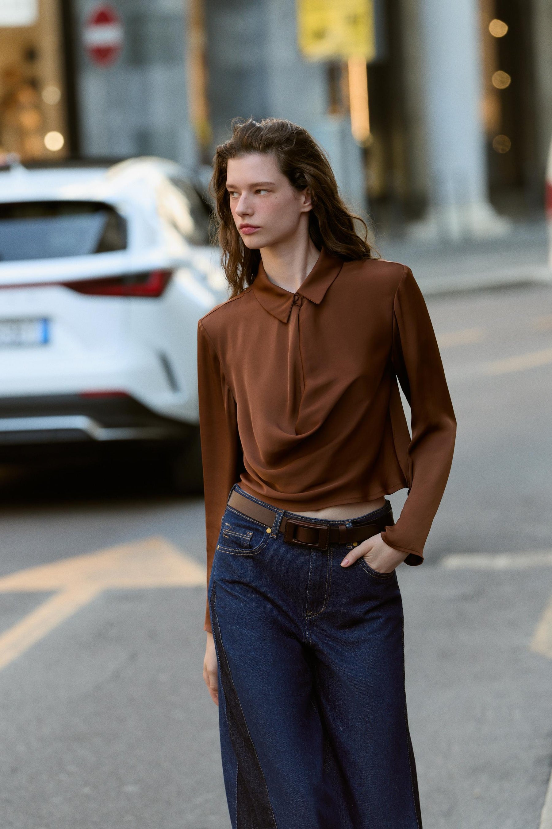 Satin Flowing Shirt