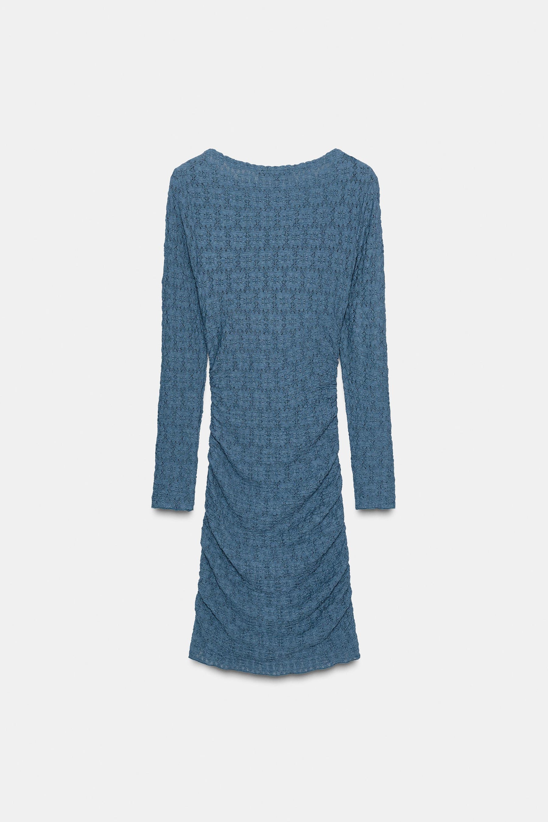 STRUCTURED DRAPED MINI DRESS - Image 8