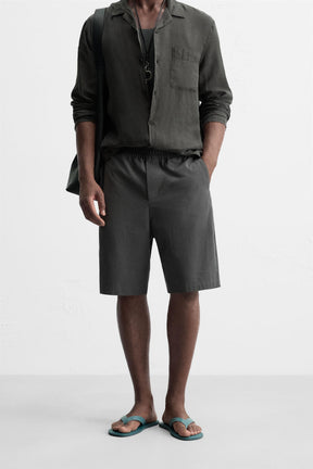 RELAXED FIT COTTON BERMUDA SHORTS - Image 2