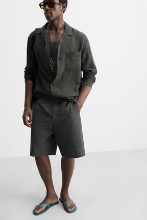 RELAXED FIT COTTON BERMUDA SHORTS - Image 4