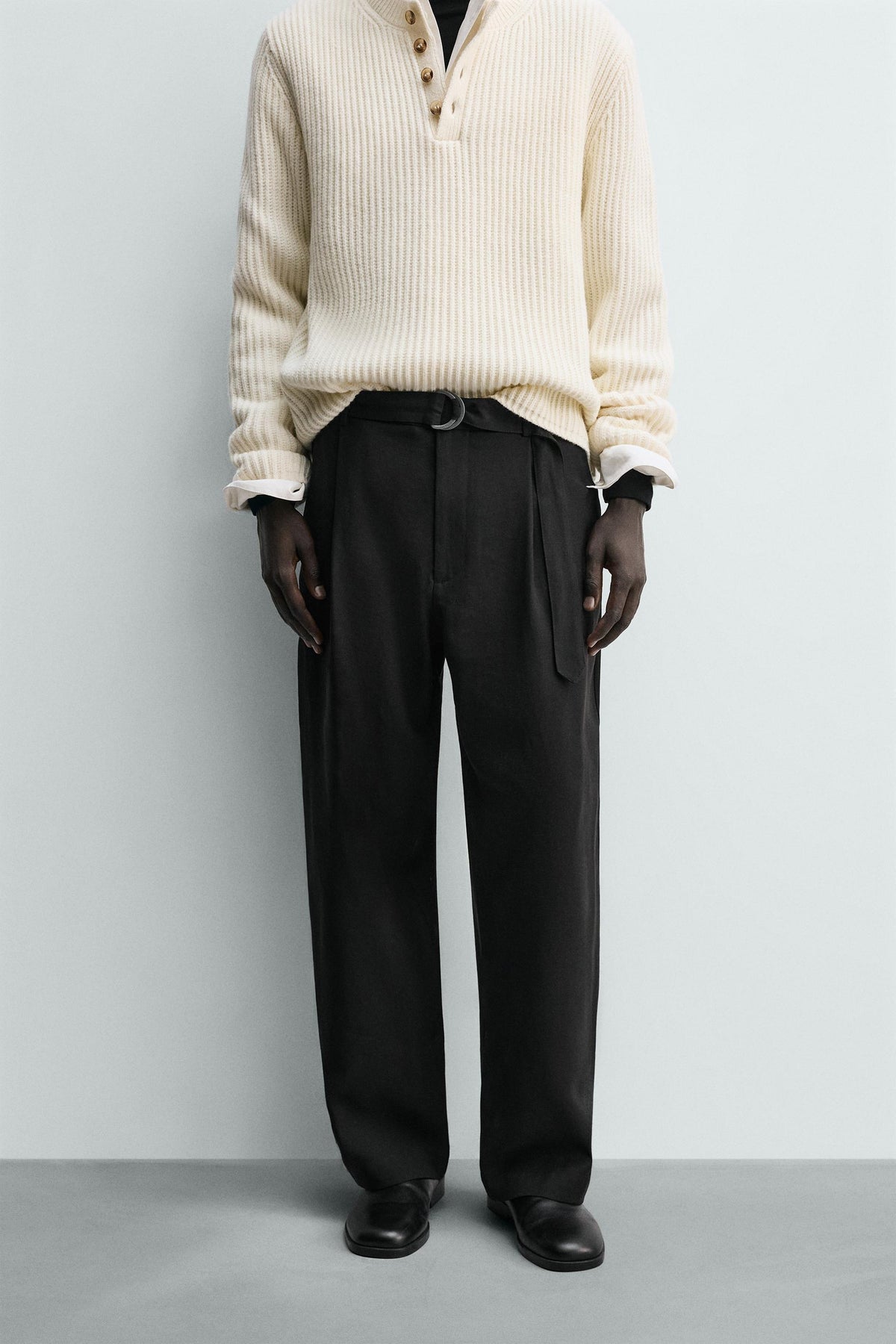Belted Flowy Trousers