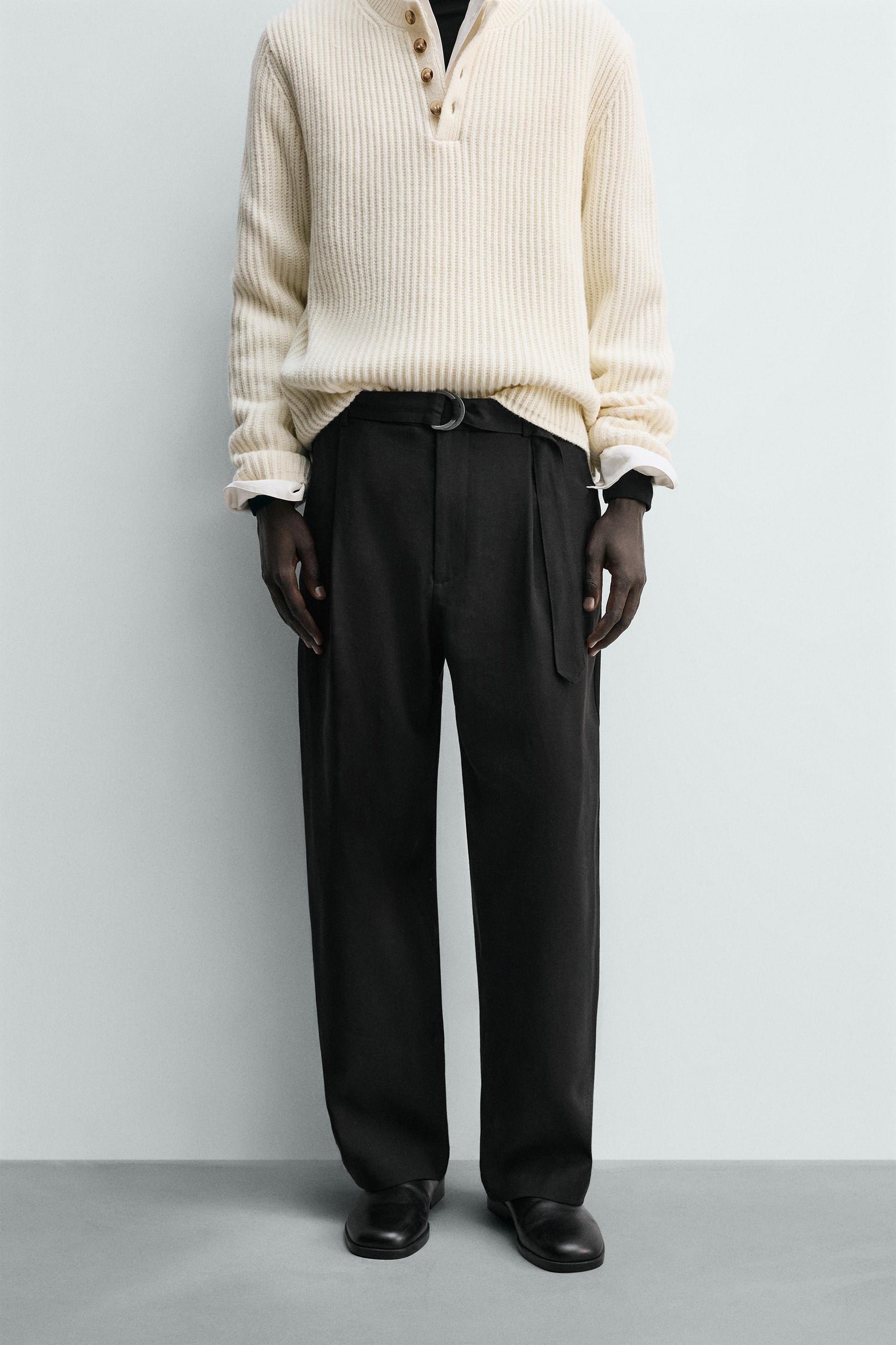 Belted Flowy Trousers