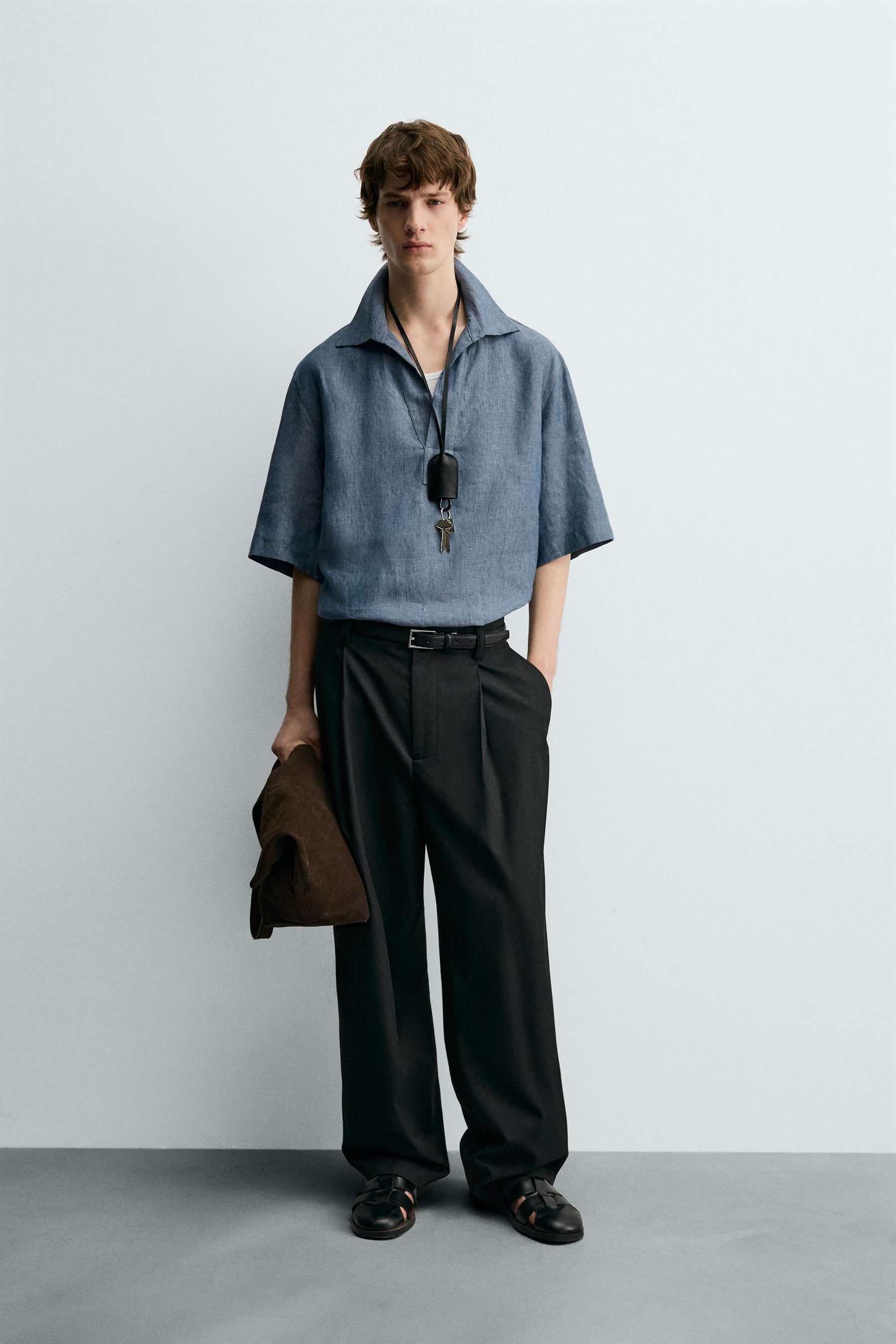 100% LINEN POLO SHIRT - Image 1