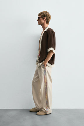 EMBROIDERED STRIPE TROUSERS - Image 3