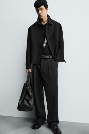 RELAXED FIT PLEATED TROUSERS - Image 6