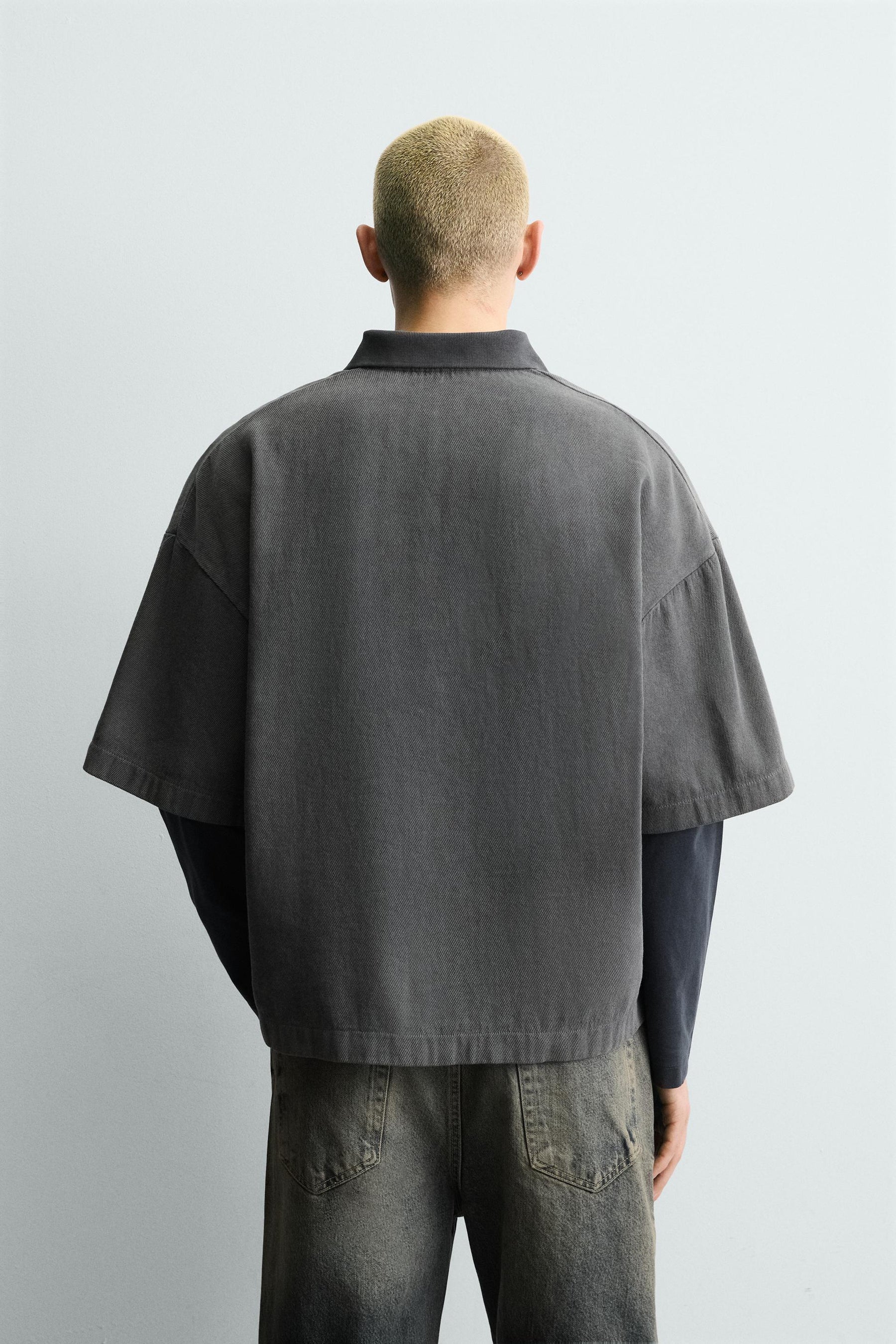 EMBROIDERED SLOGAN POLO SHIRT - Image 3