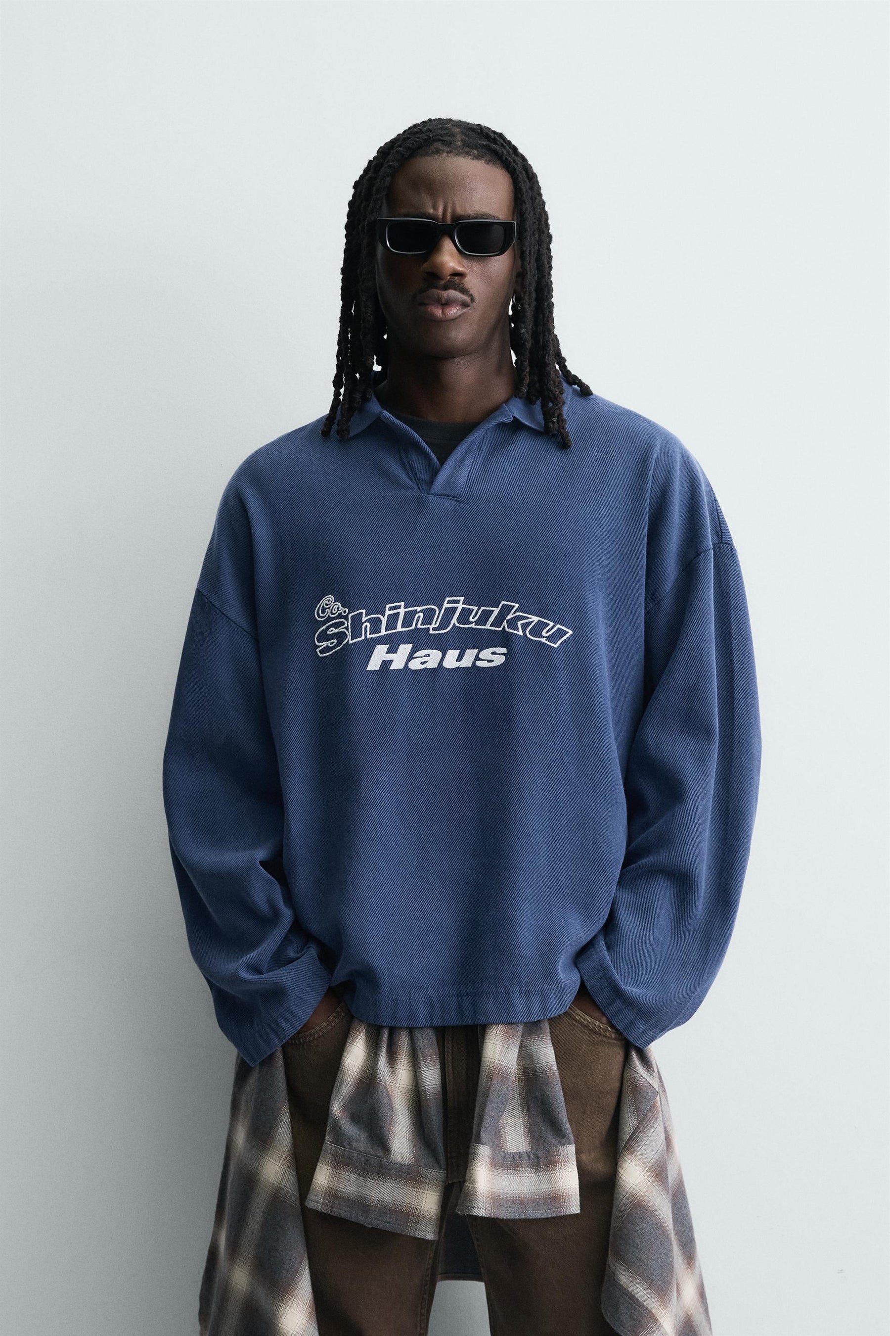 Textured Embroidered Polo