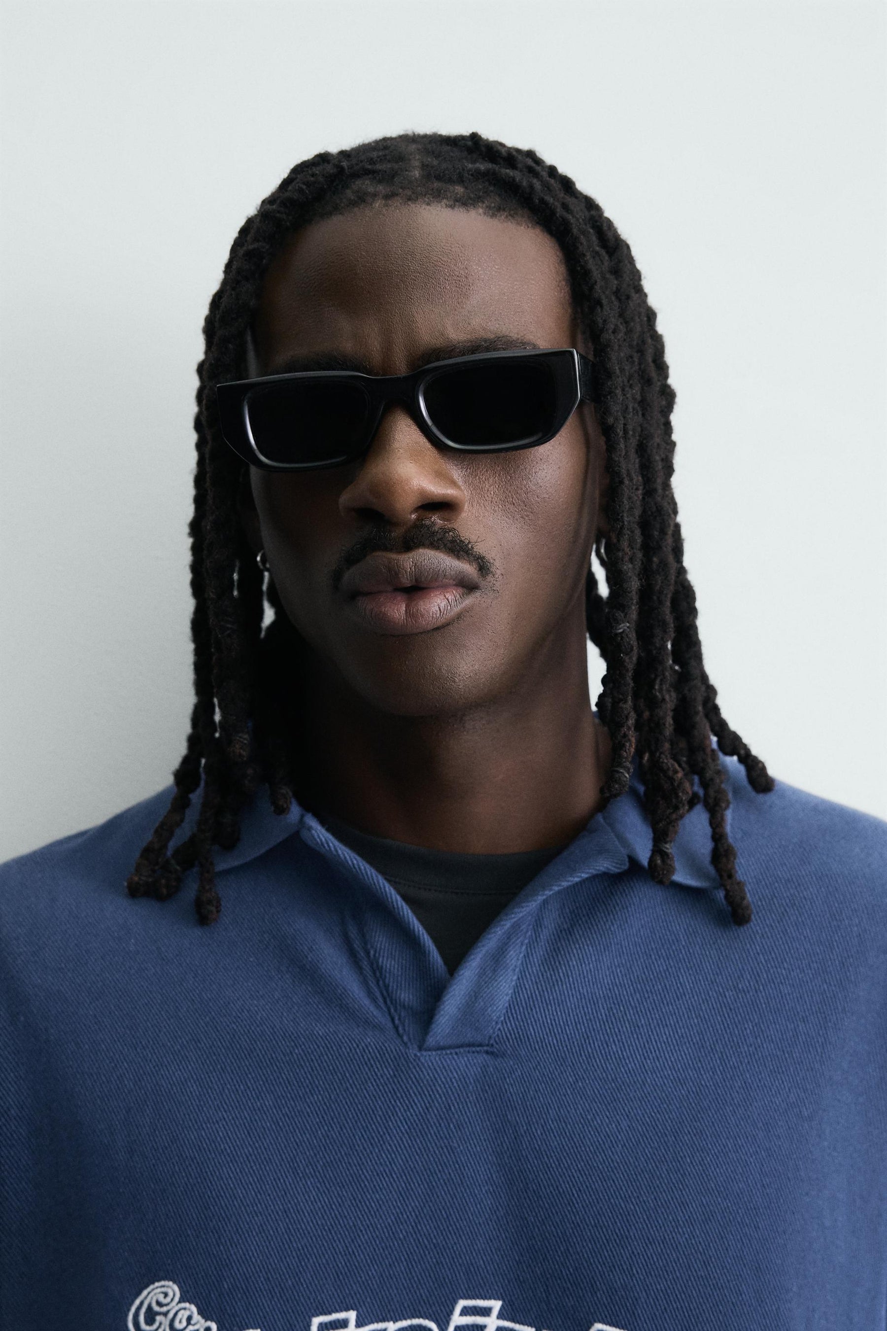 Textured Embroidered Polo