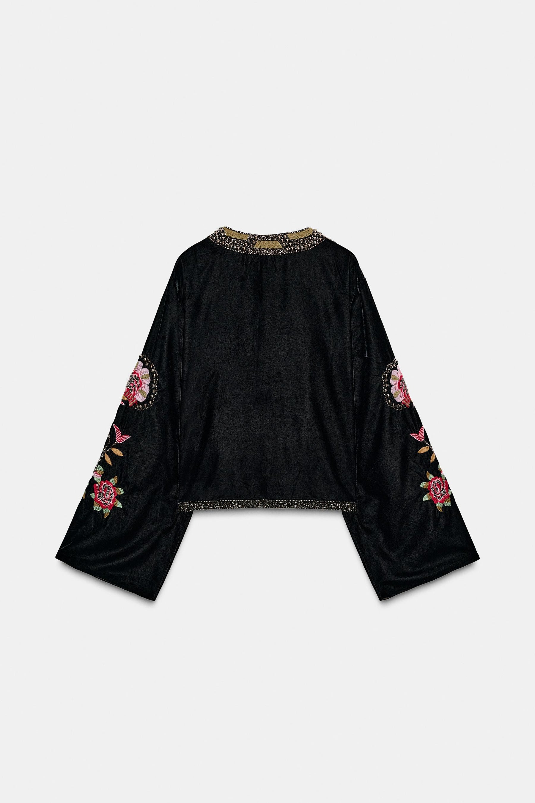 Floral Embroidered Velvet Jacket