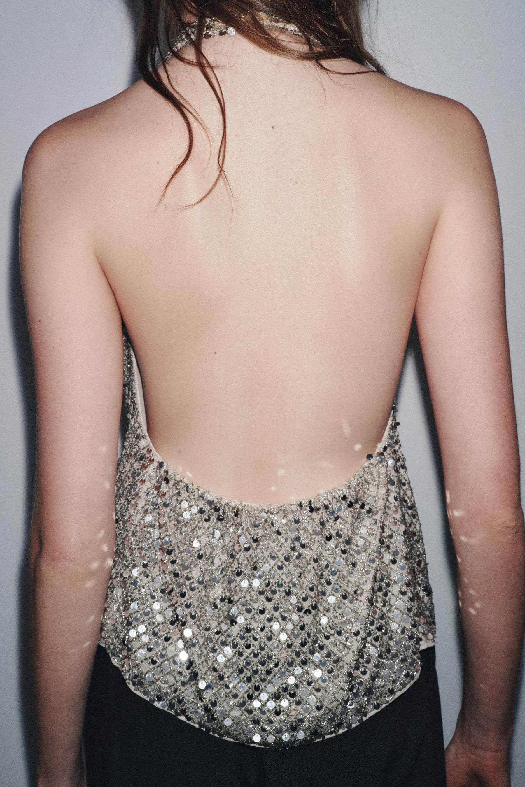 Sequin Halter Top