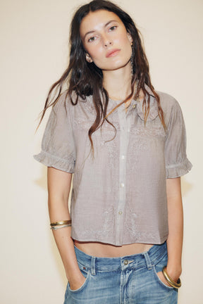 Embroidered Peter Pan Shirt