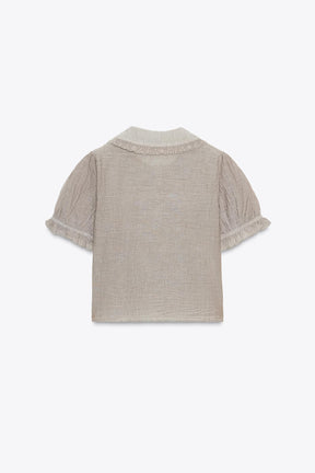 Embroidered Peter Pan Shirt