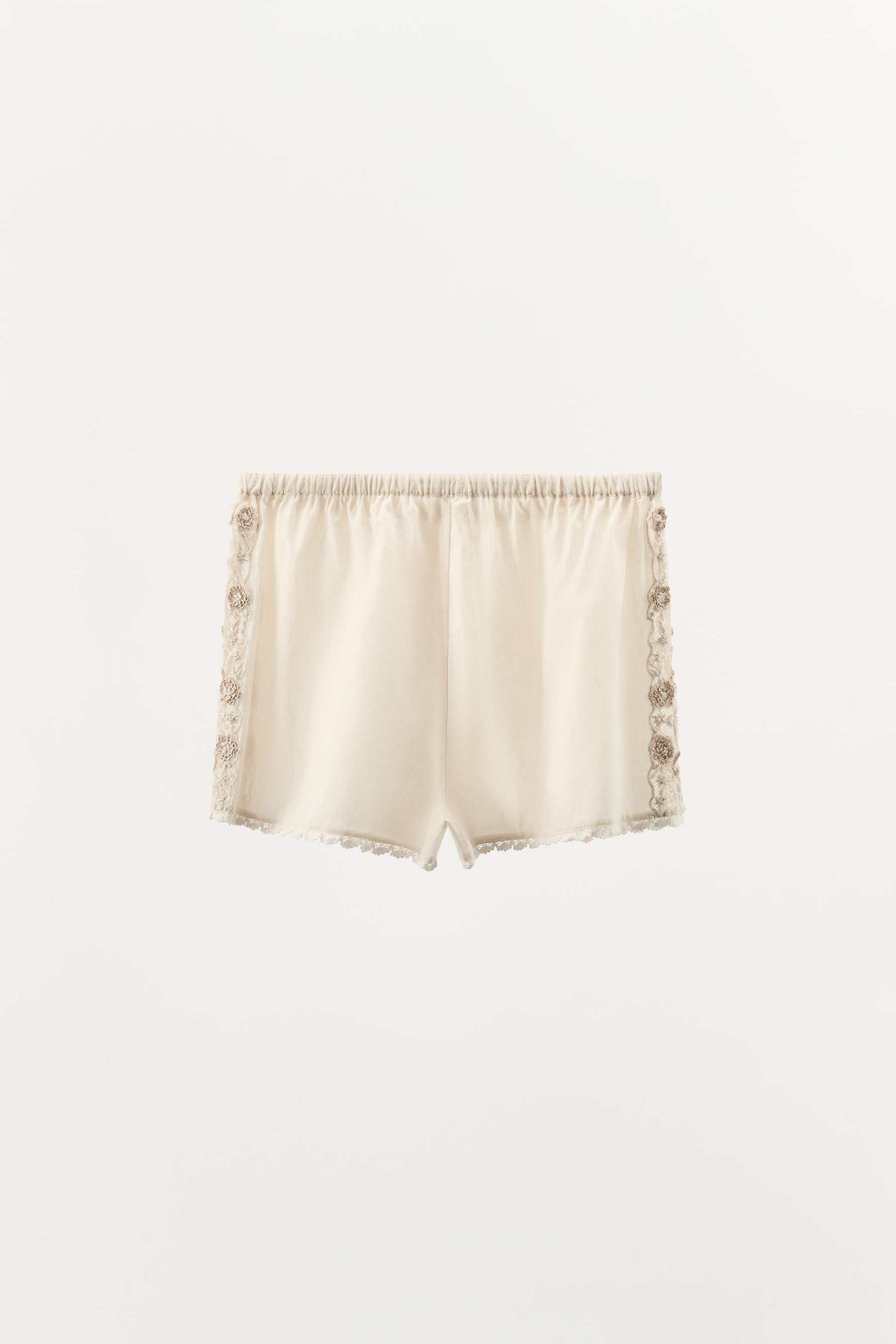 Embroidered Bead Shorts