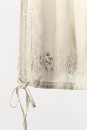 Embroidered Beaded Shorts