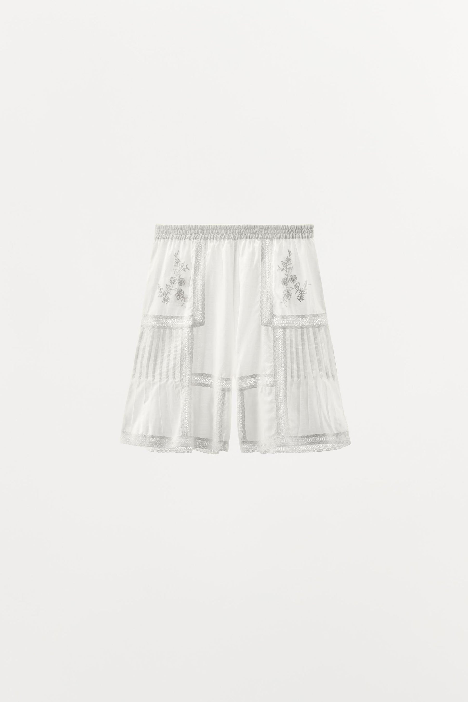 Embroidered Lace Bermuda Shorts