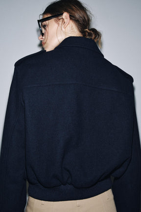 WOOL BLEND BOMBER JACKET ZW COLLECTION - Image 3
