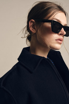 Wool Blend Bomber Jacket