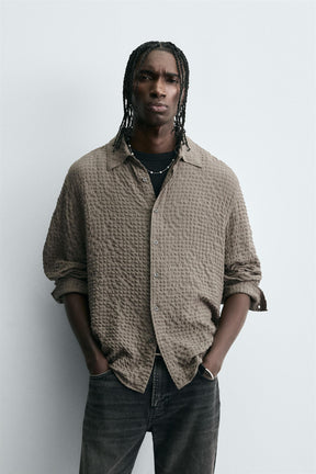 TEXTURED CHECK SHIRT - Image 2
