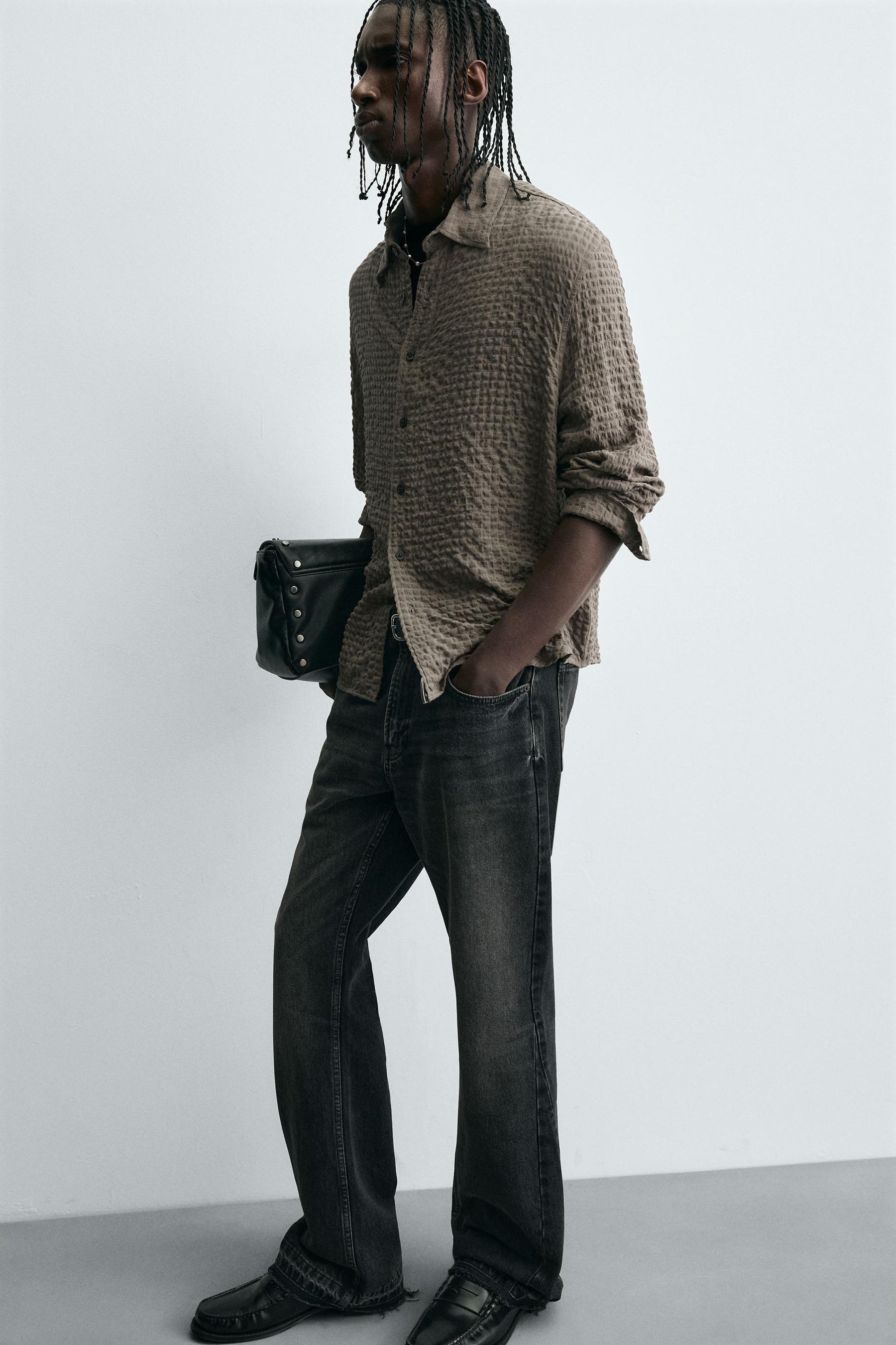 TEXTURED CHECK SHIRT - Image 6