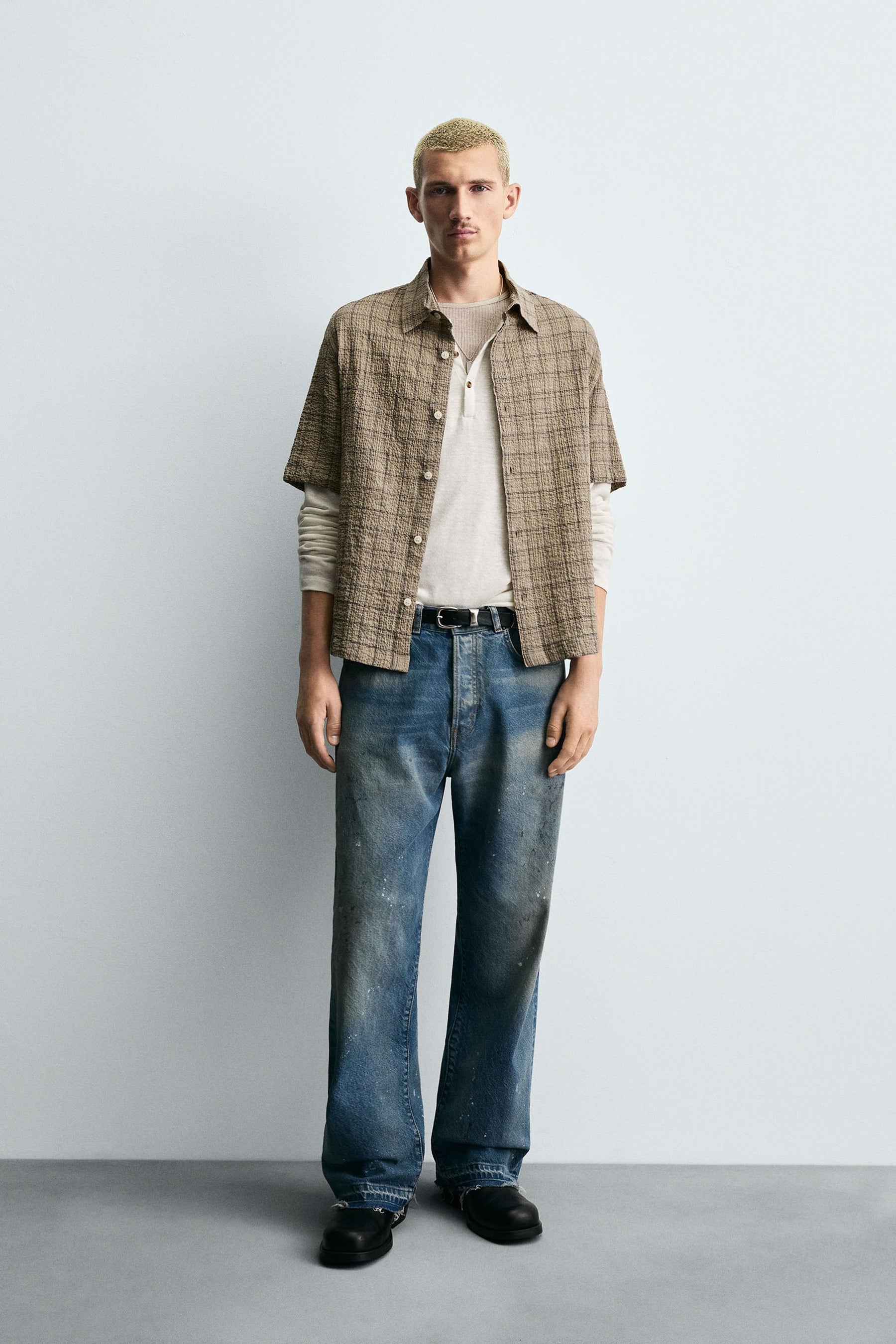 TEXTURED STRUCTURE SHIRT - Image 1