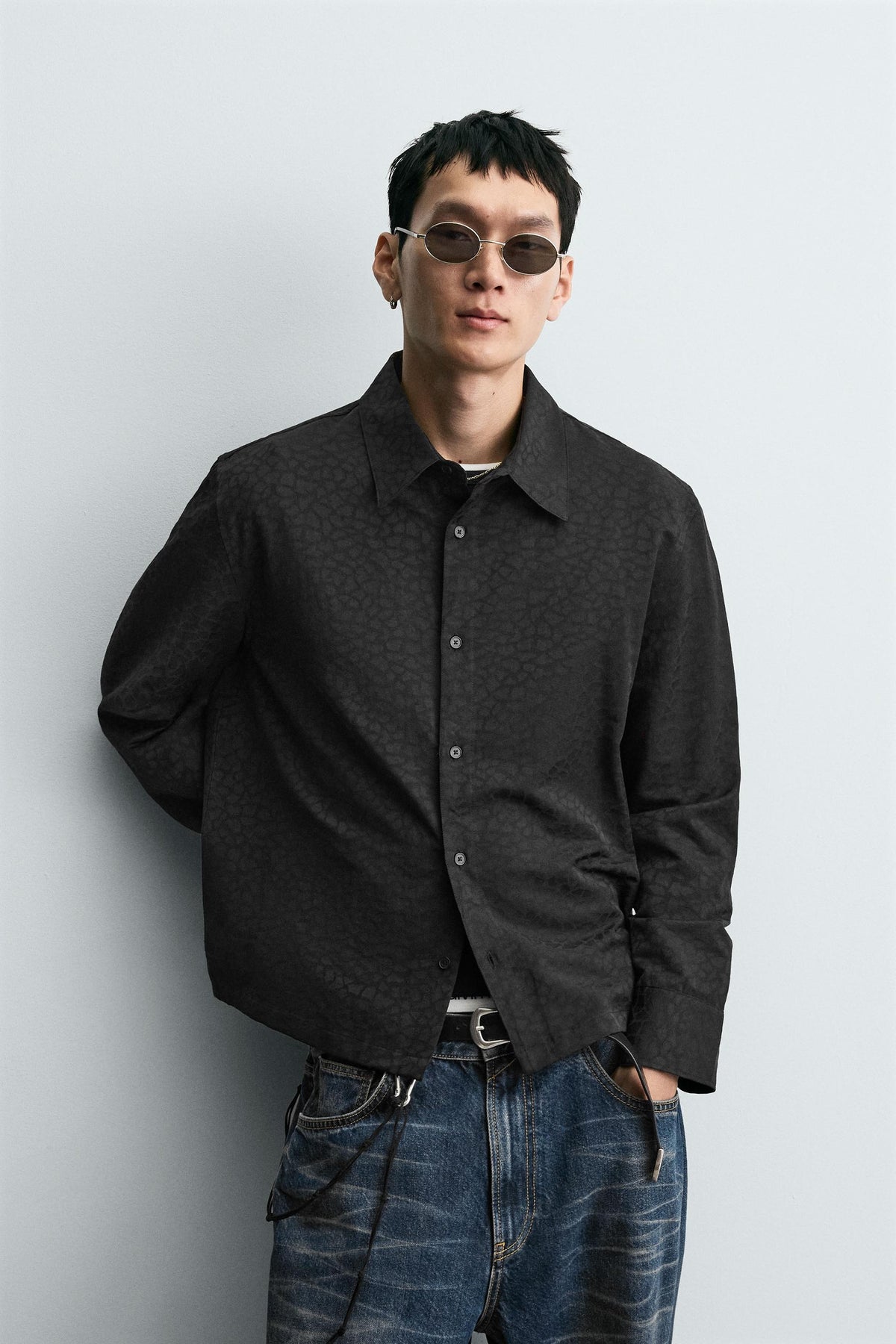 GEOMETRIC JACQUARD SHIRT - Image 2