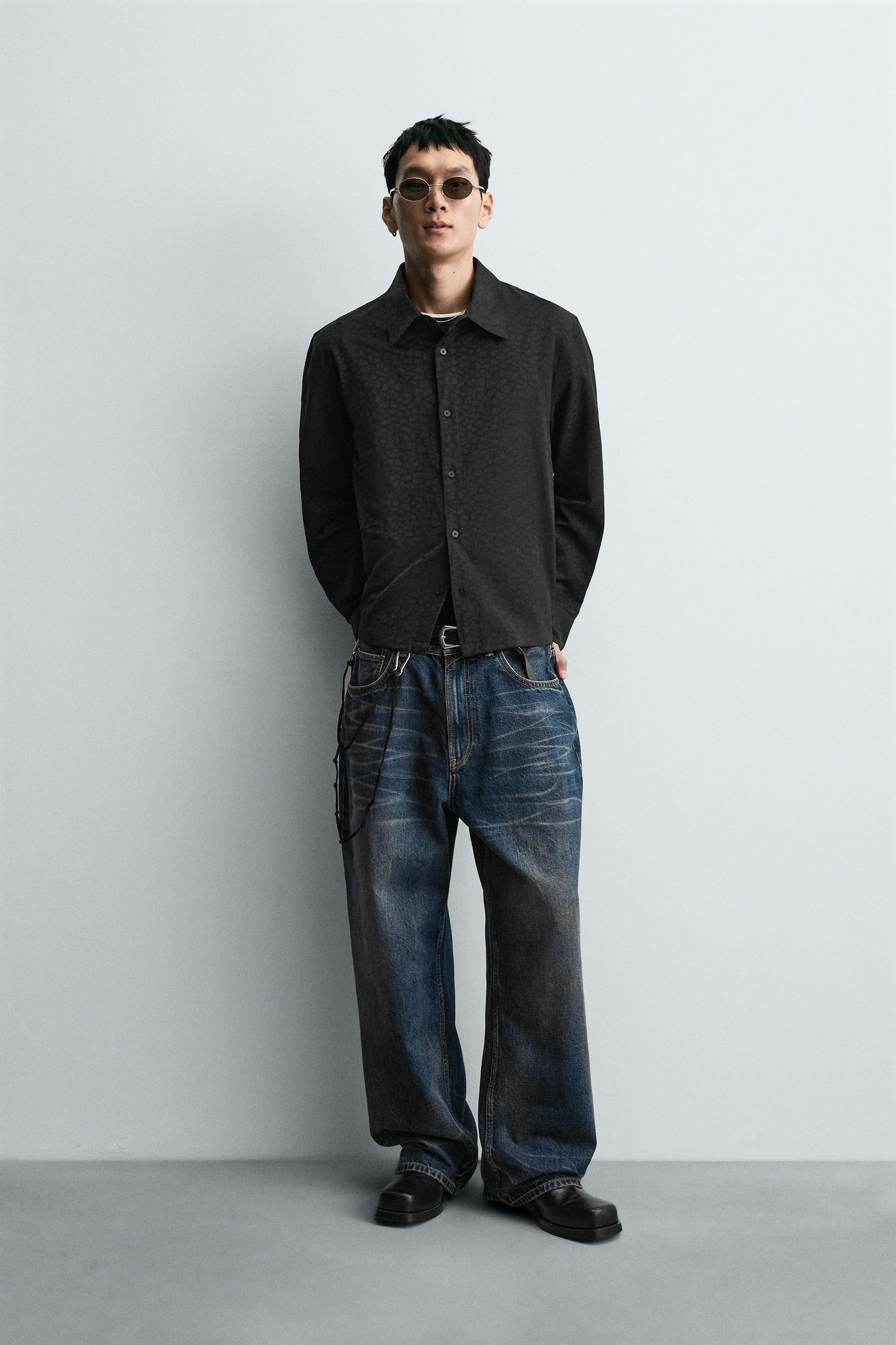 GEOMETRIC JACQUARD SHIRT - Image 1