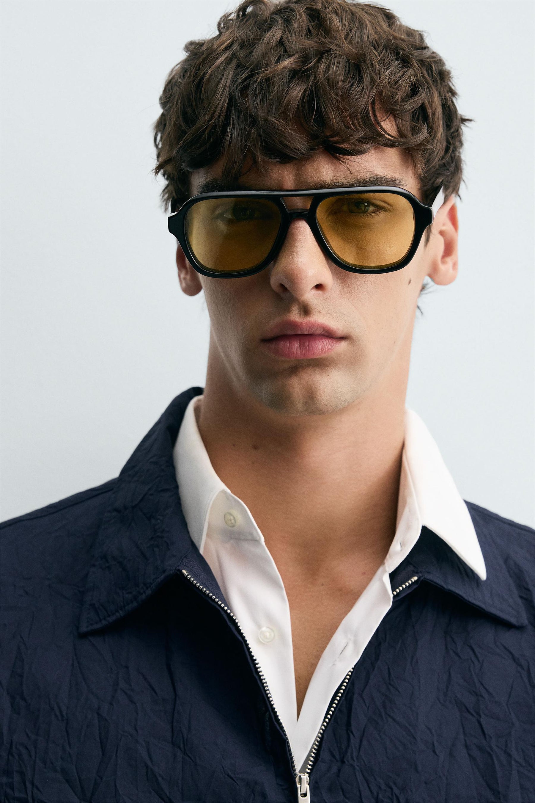 CREASED-EFFECT ZIP-UP SHIRT - Image 6