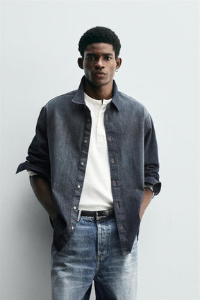 WASHED DENIM SHIRT - Image 2